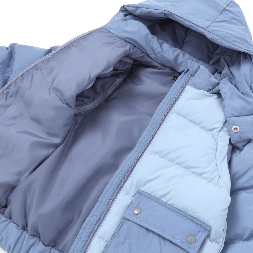 【撥水加工】配色タフタ4way中綿コート(90~150cm) ブルー 90cm