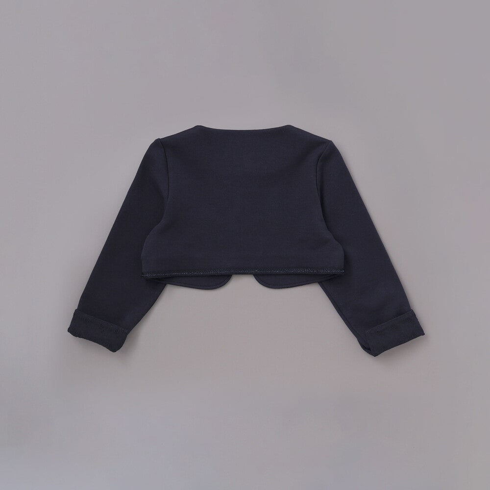 リップルポンチノーカラージャケット(110~130cm) ホワイト 110cm