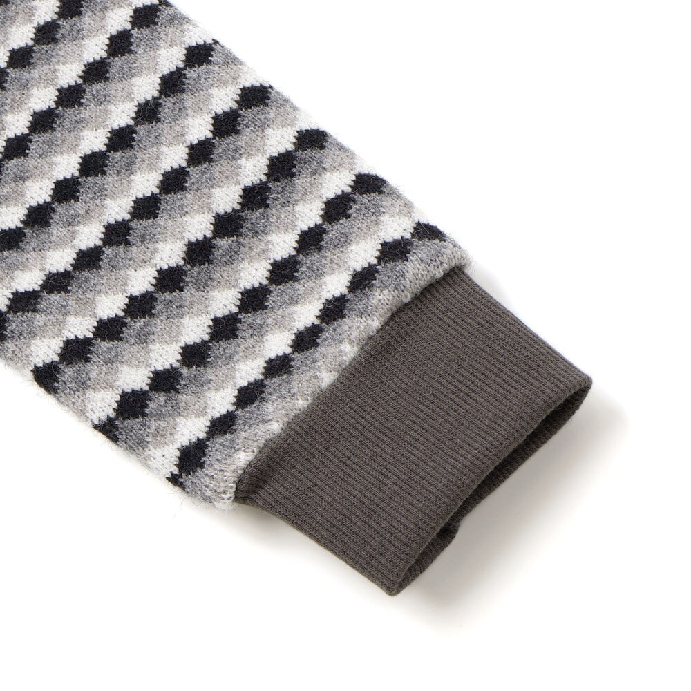 ダイヤMIXボーダーカットニットプルオーバー(90~150cm) ブルー系 90cm