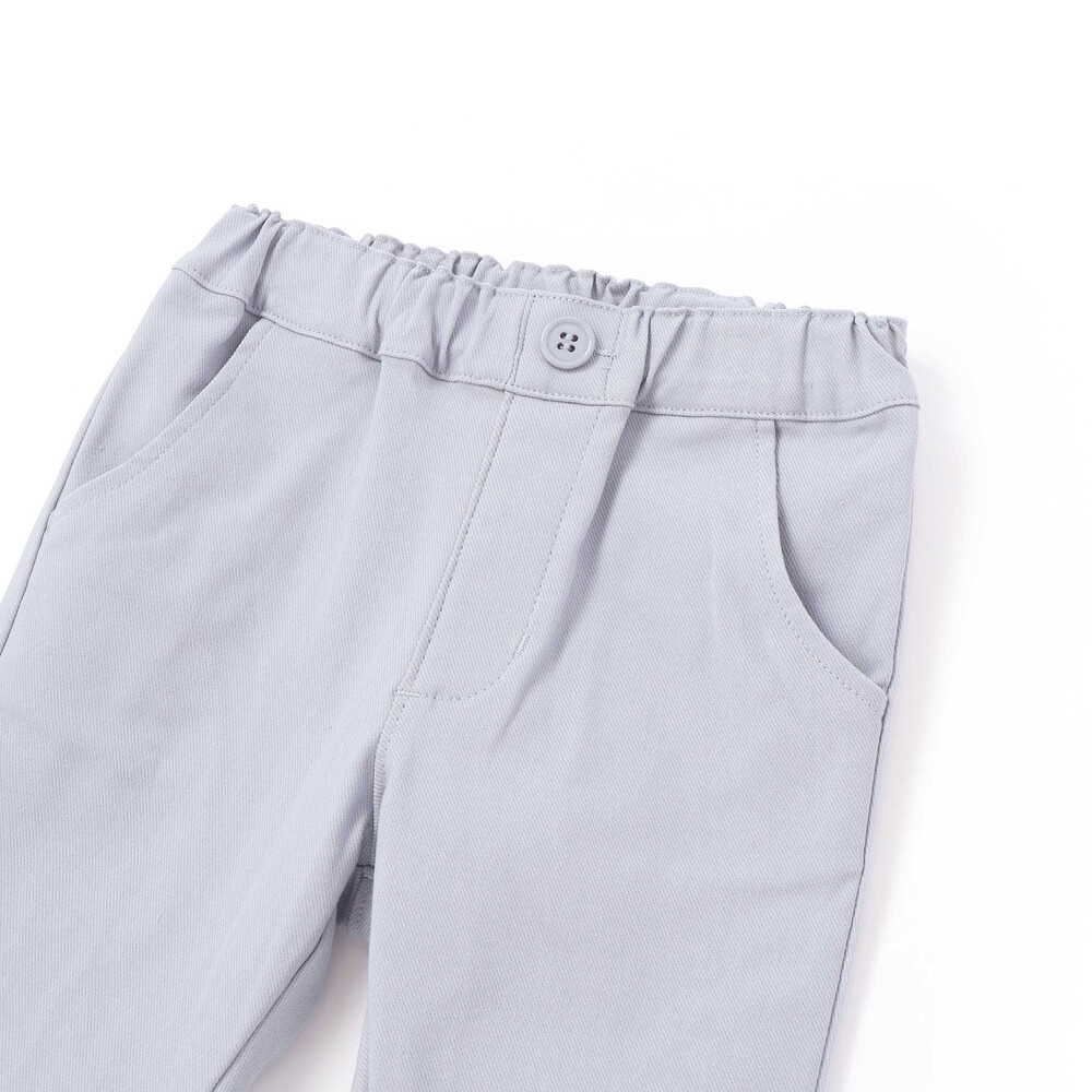 ストレッチツイル裾フリルロングパンツ(90~150cm) ブラック 90cm