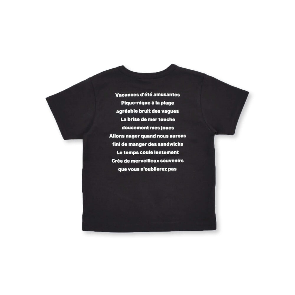 コットン USA ゴシック ロゴ プリント Tシャツ (90~150cm) ブラック 130cm