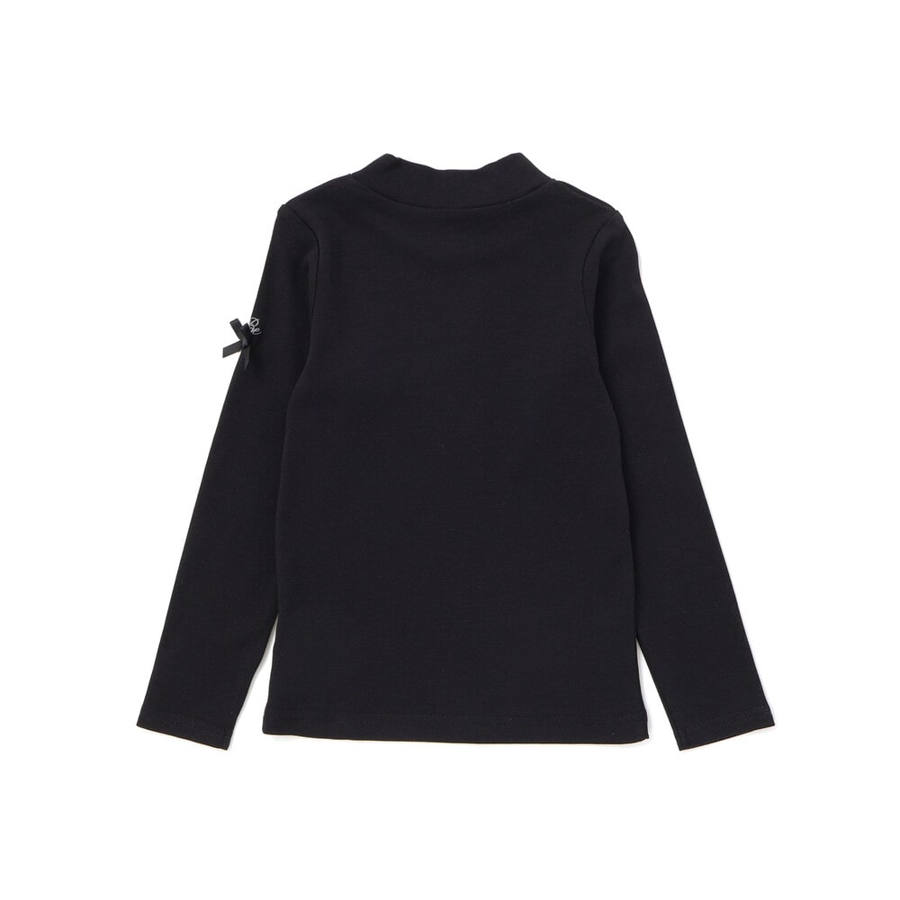スキンケアスムースハイネック長袖Tシャツ(90~150cm) ブラック 90cm