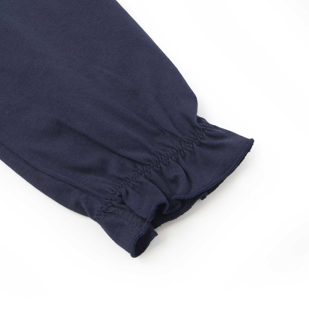 【限定商品】襟花レースブラウス(95~150cm) ホワイト 95cm
