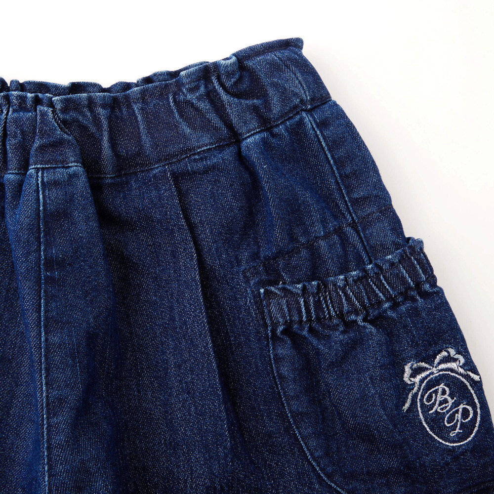 【限定商品】ストレッチデニムキュロットパンツ(95~160cm) 【LIMITED EDITION】 ブルー 95cm