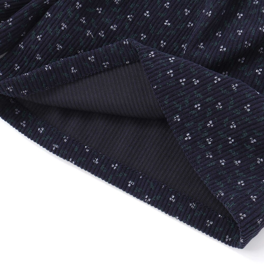 【限定商品】コールテン花柄&粒柄キュロット(95~150cm) ブラック系 95cm