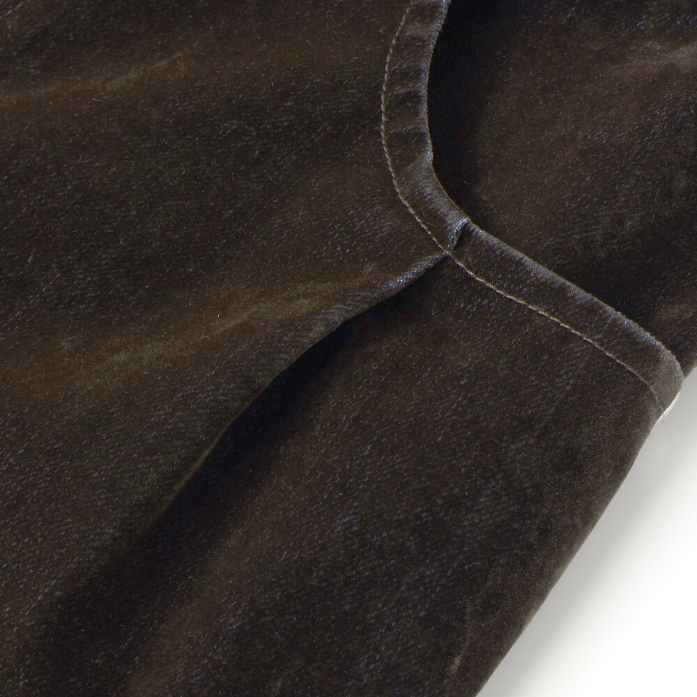 フロッキーワイドデニム(130~160cm) ブラウン 130cm