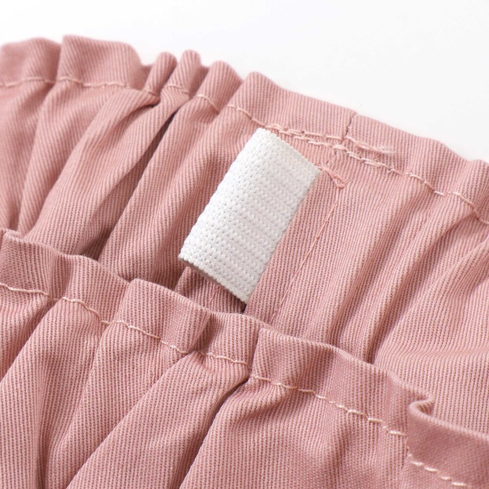 裾フリル6分丈パンツ(95~150cm) ブラック 95cm