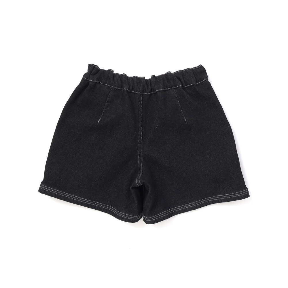 配色ステッチ裏ボアデニムキュロット(95~150cm) ネイビー 95cm