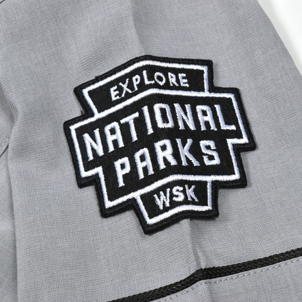 【接触冷感】ファンマートロストレッチパイピングバイカラーシャツ(100~160cm) グレー 100cm