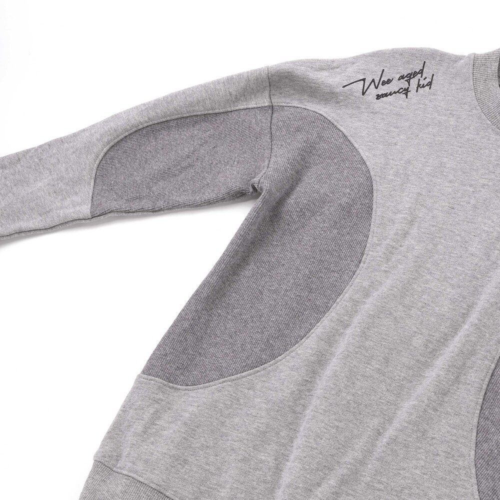 円形切り替えBIG裏毛トレーナー(100~160cm) グレー 110cm