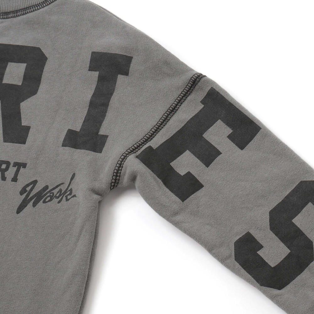 ロゴプリント配色ステッチBIGトレーナー(110~160cm) グレー 110cm