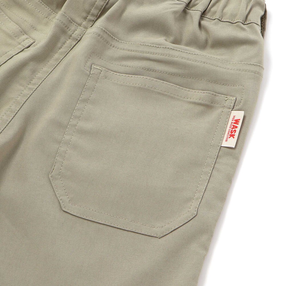 5分丈 配色スリットパンツ(110~160cm) ベージュ 110cm