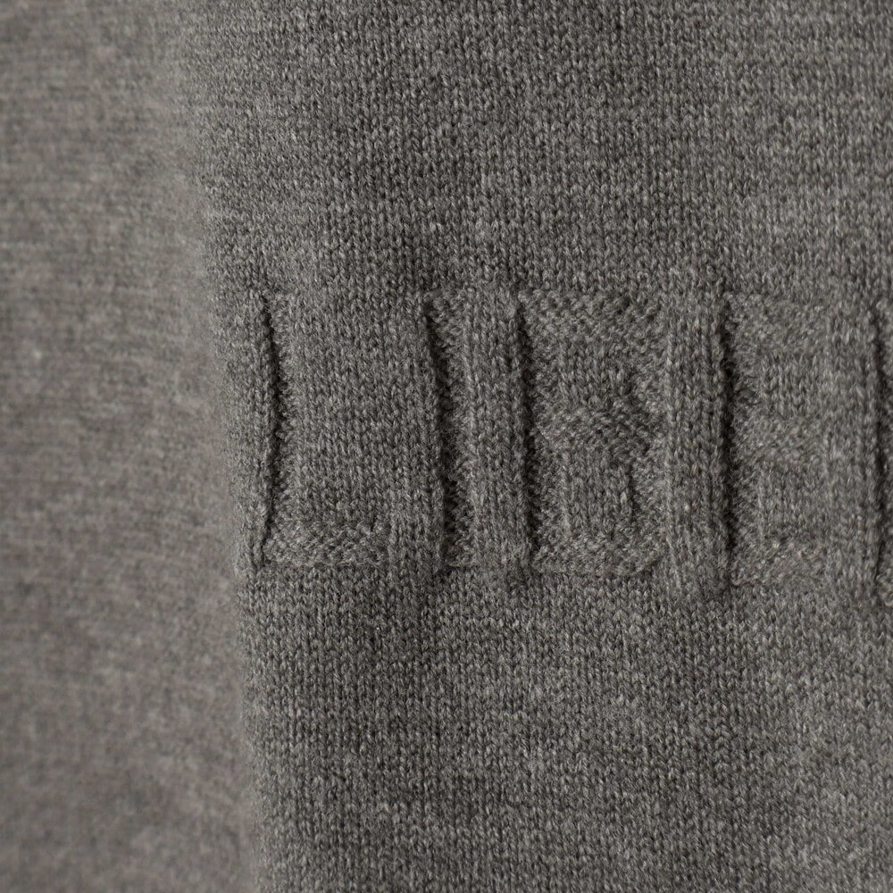 ロゴジャガードタートルネックロングセーター親子お揃い(95~140cm) グレー S(95-110cm)