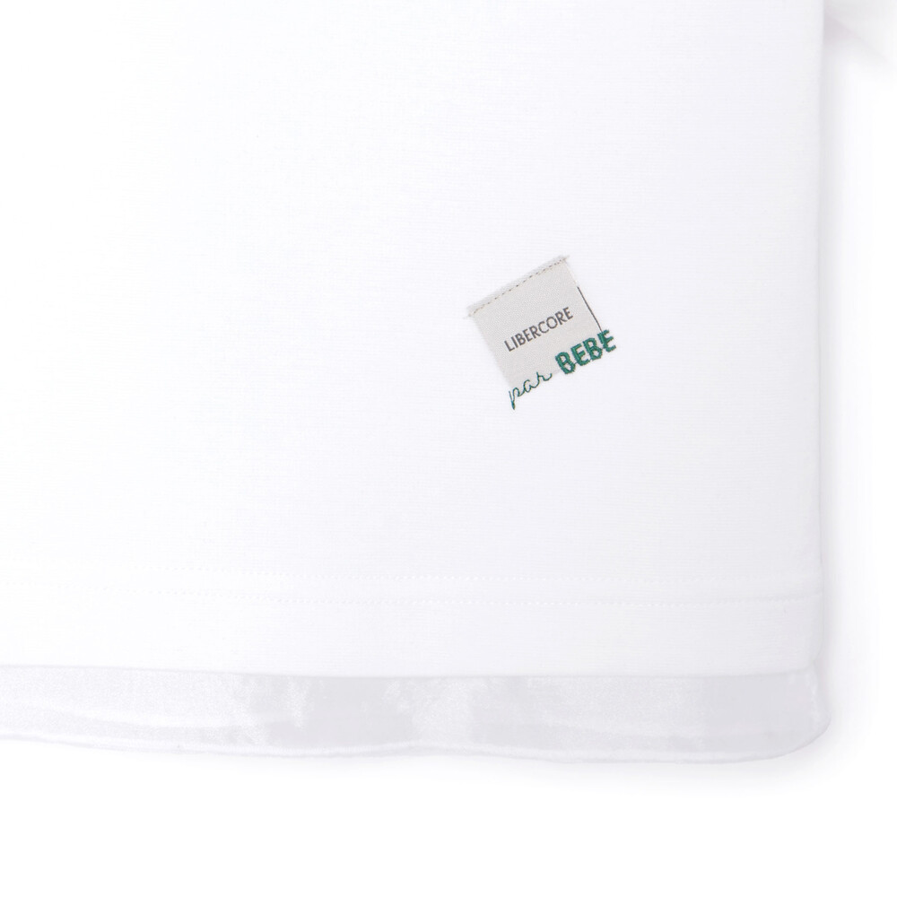 ポンチシアー切り替えポワン袖Tシャツ親子お揃い(110~140cm) ブラック M(110~125cm)