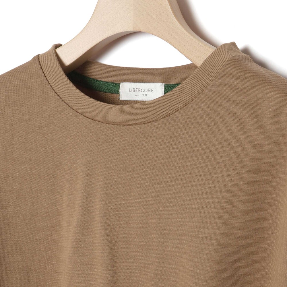 BIGリボンモチーフバルーンスリーブ天竺6分袖Tシャツ 親子お揃い 大人(140~160cm) ブラウン M(150~160cm)