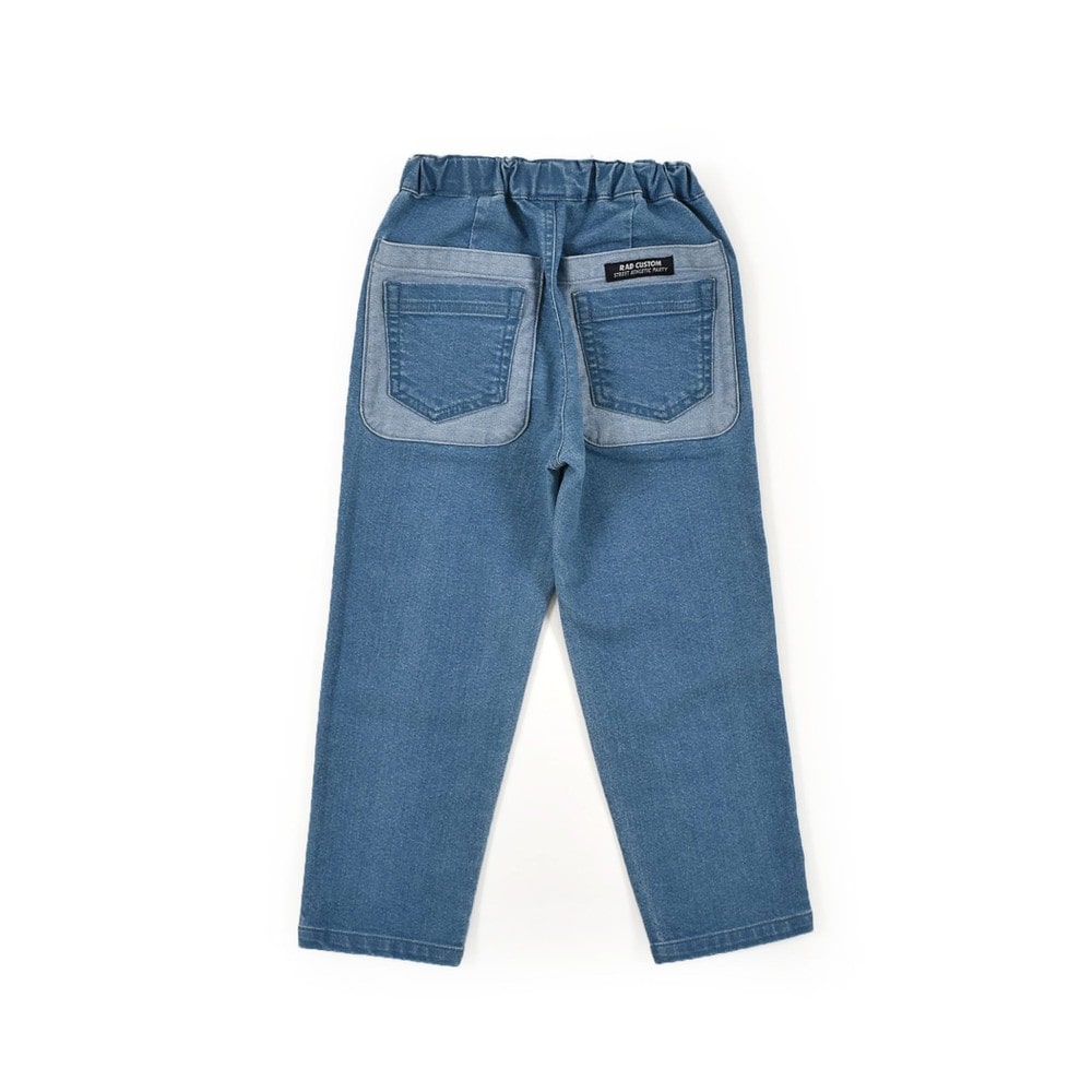 バックポケット ルーズ デニムパンツ(120~160cm) ネイビー 120cm