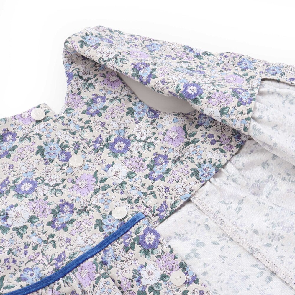 【お揃い】【日本製】リバティ(Clare Rich)シャツコールワンピース+ブルマ付きベビー(70~90cm) ピンク系 S