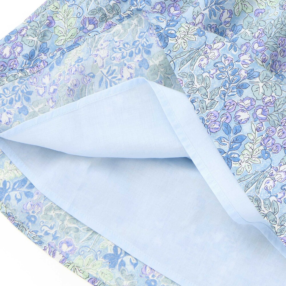 【日本製】【お揃い】リバティ(SweetPeaLeaf)プリントタナローンスムース切り替えワンピース(90~140cm) ピンク系 90cm