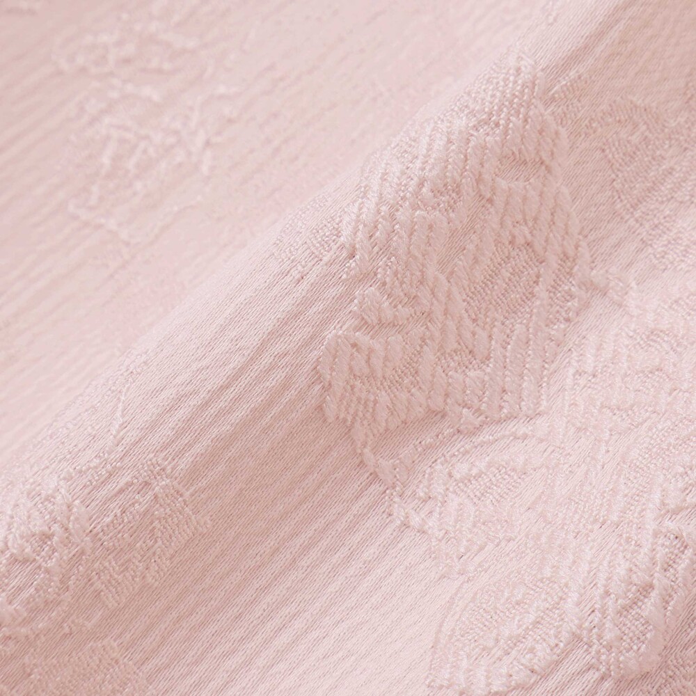 【日本製】ジャガードフラワータック入りジャンパースカート(110~130cm) ピンク系 110cm