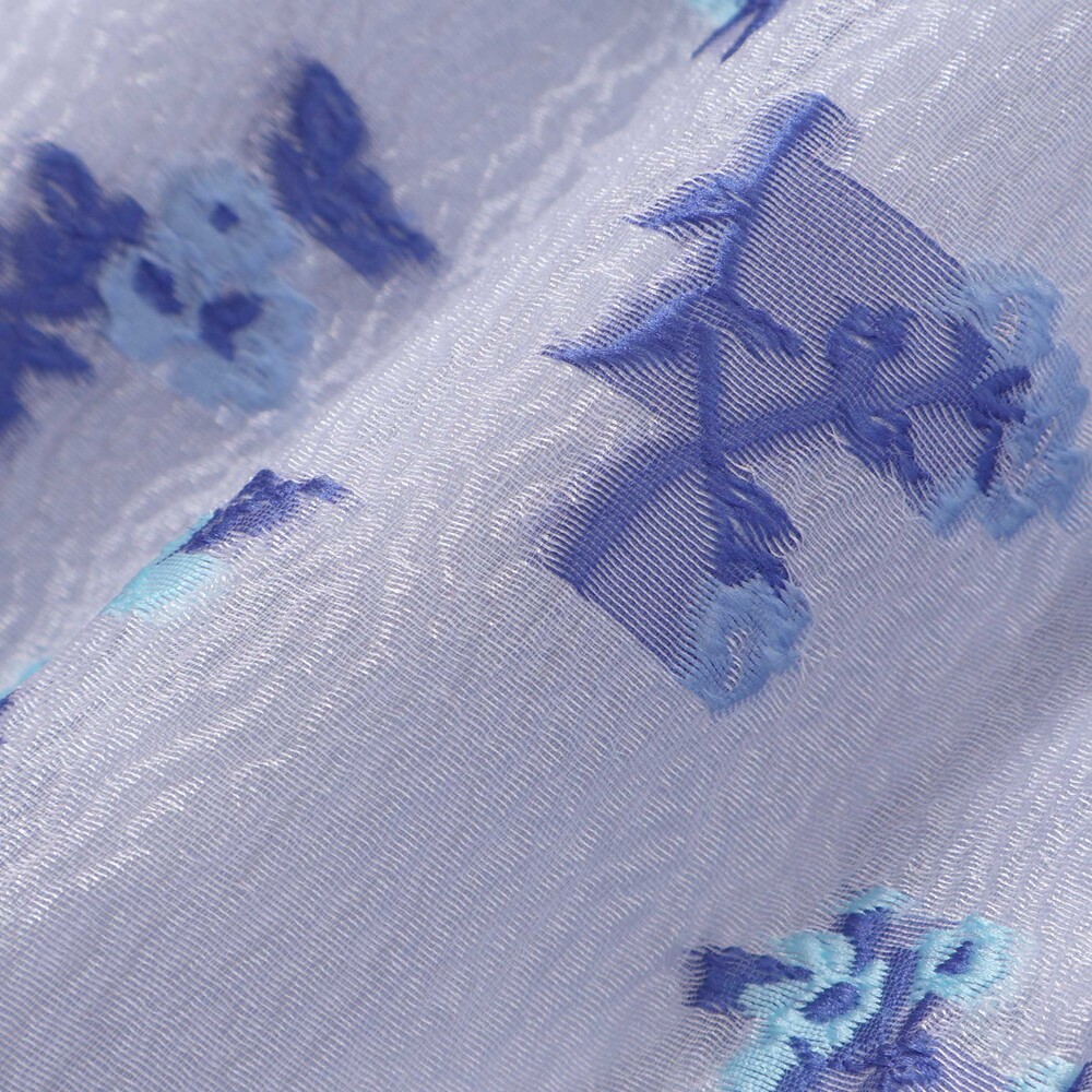 ジャガードフラワーリボン付きジャンパースカート(110~130cm) ブルー系 110cm