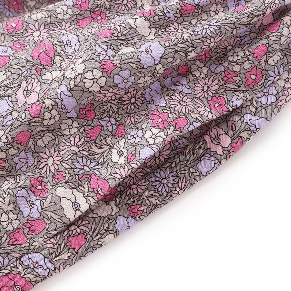 【日本製】【お揃い】リバティプリント(PETAL & DAISY) ジャンパースカート(90~140cm) ネイビー系 90cm