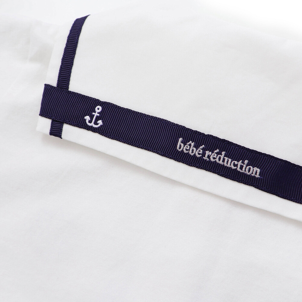 【お揃い】天竺セーラーネクタイ付き2WAYオールベビー(50~75cm) ホワイト ワンサイズ