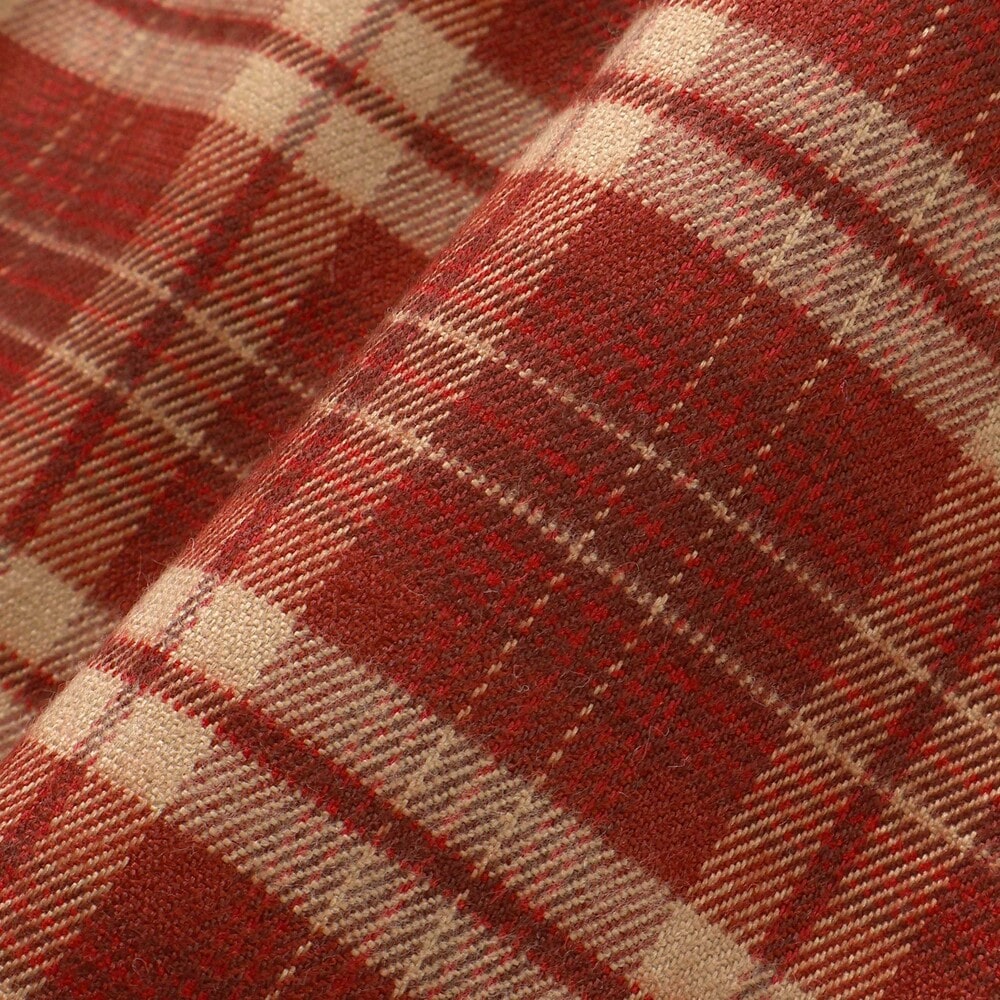 【お揃い】チェック柄セーラー襟ワンピース(80~130cm) レッド系 90cm