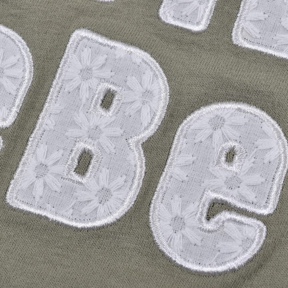 肩 フリル 花 レース ロゴ 天竺 Tシャツ (80~130cm) ピンク 80cm