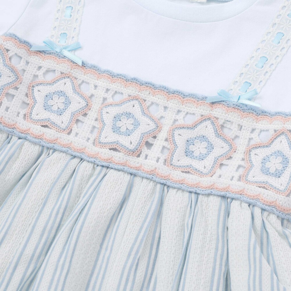 【お揃い】かぎ編み風レースビスチェドッキング天竺ワンピース(80~130cm) パープル系 80cm