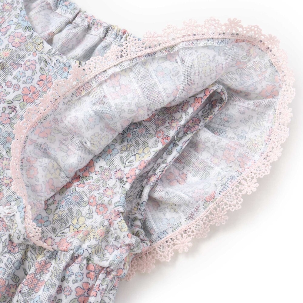 花柄チュニック+ショーパンセットアップ(80~130cm) イエロー系 80cm