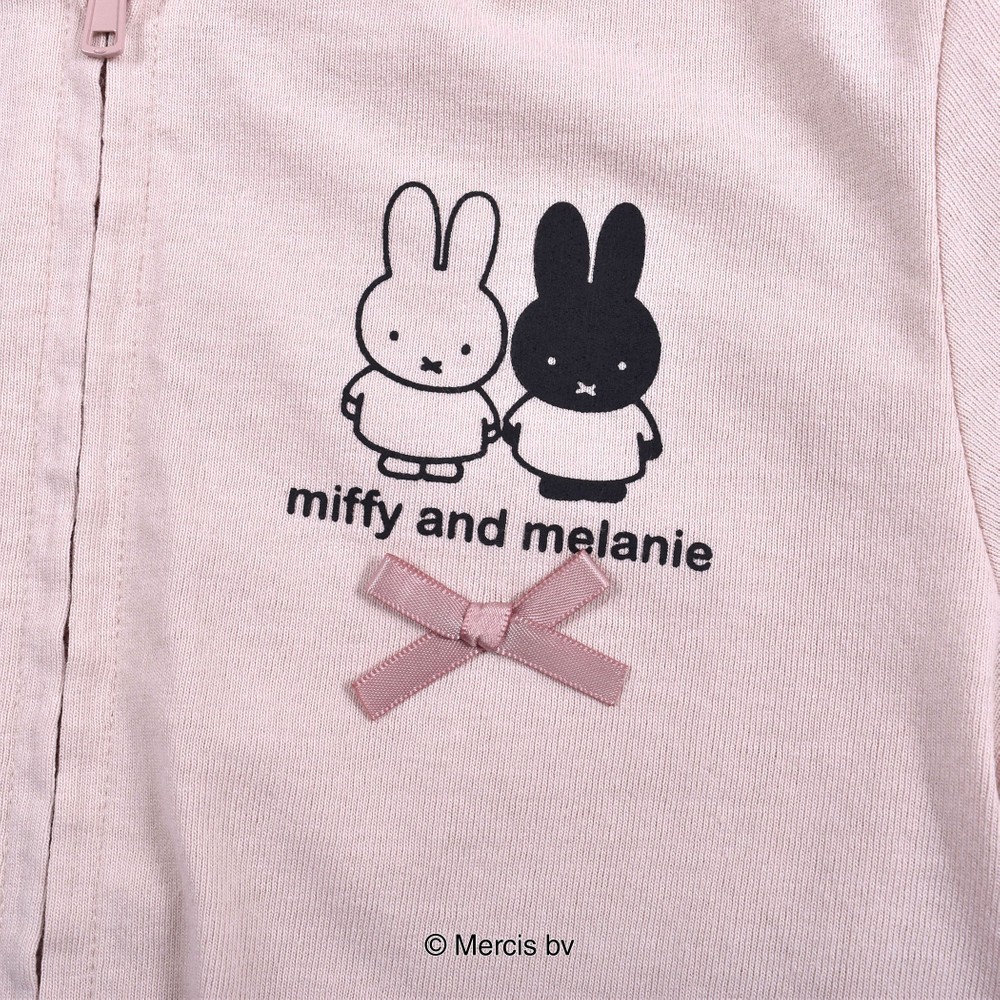 【miffy×SLAP SLIPコラボアイテム】ミッフィー なりきり フェイス プリント フード パーカー(80~130cm) ベージュ 100cm