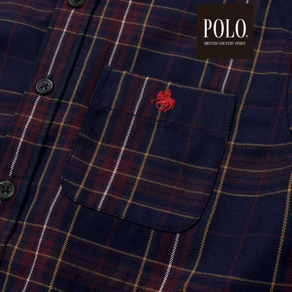 【POLO BCS(ポロ・ビーシーエス)×SLAP SLIP】切り替えシャツ(80~130cm) ベージュ系 80cm