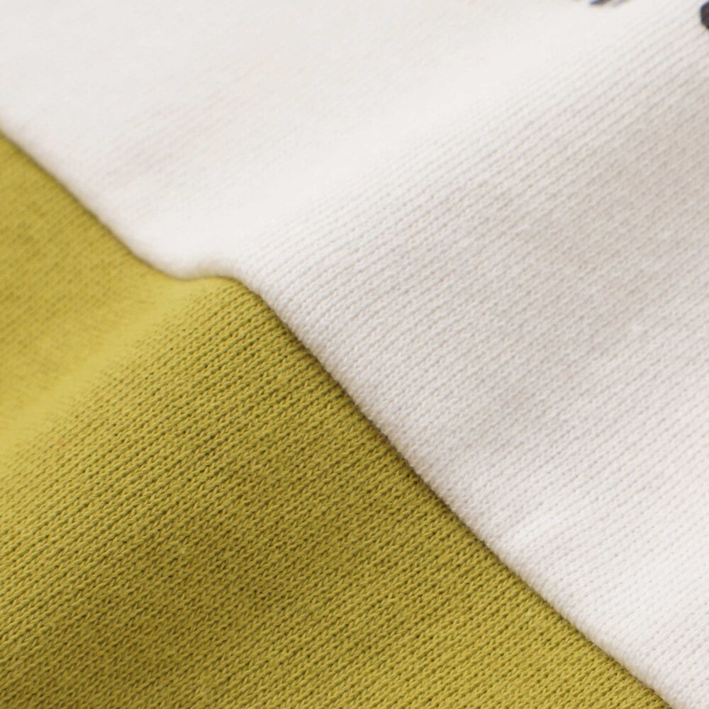 はたらくくるま発泡プリント星パッチナンバリングバイカラートレーナー(80~130cm) レッド×ネイビー 80cm