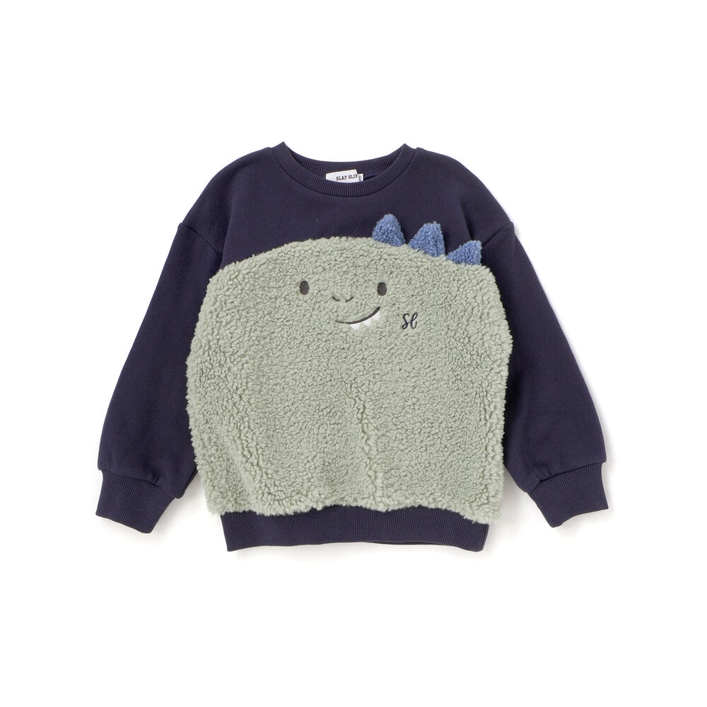 恐竜クマウサギアニマルフェイスボア切り替えトレーナー(80~120cm) ピンク(ウサギ) 80cm