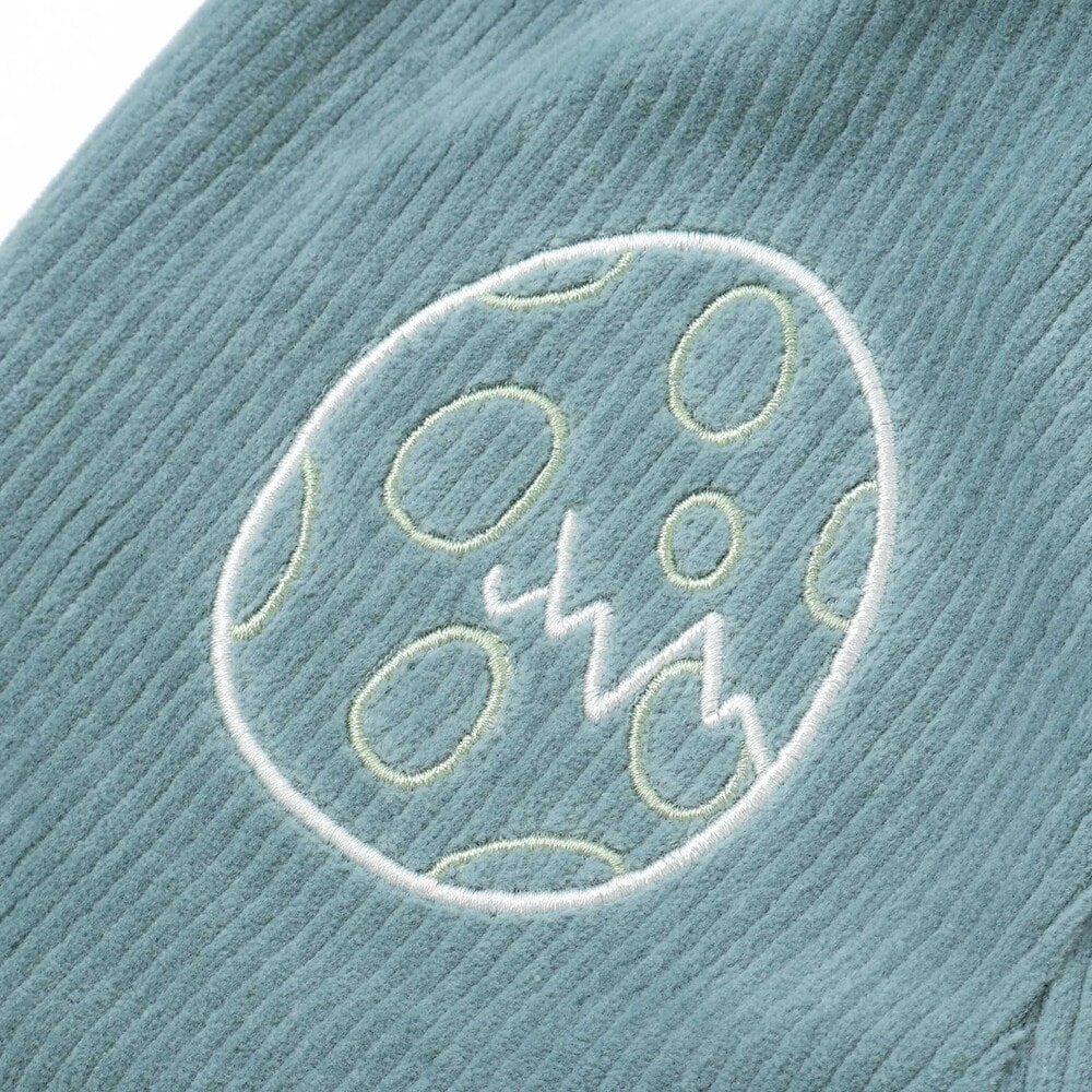 消防車恐竜おしりパッチ折り返し裾チェックロングパンツ(80~130cm) ブラック 80cm