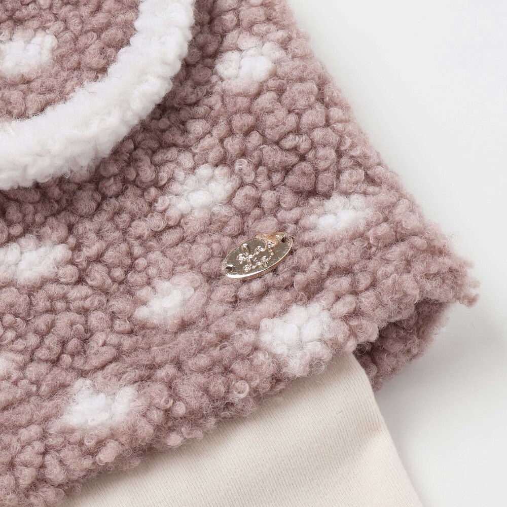 【お揃い】もこもこキラキラボアスカッツ(80~130cm) オフホワイト 80cm