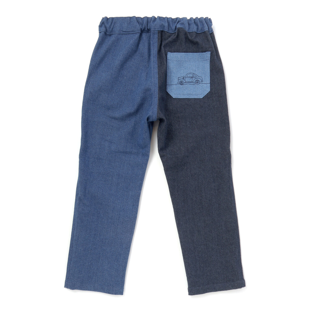 モチーフ切り替えストレッチロングパンツ(80~130cm) ベージュ 80cm