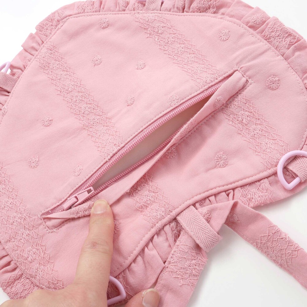 【SWIMMERxサンリオキャラクターズxSLAPSLIP】フリル付きハートリュック レッド系 ワンサイズ