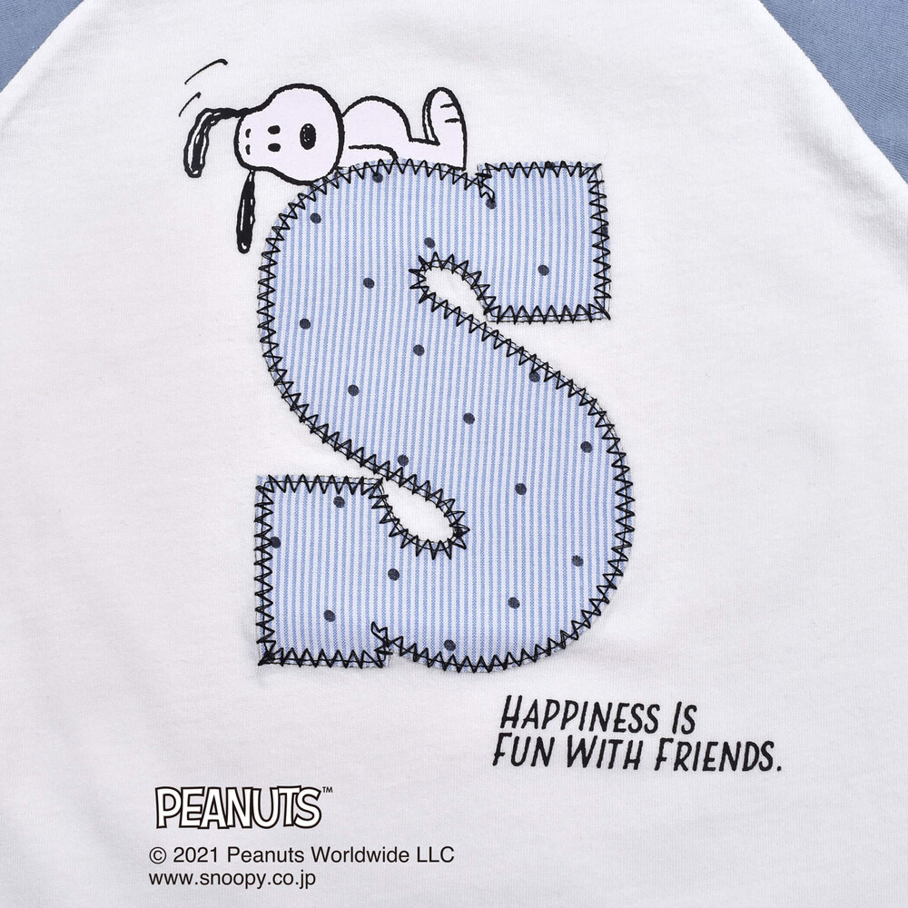 子供服べべの公式通販サイト Bebe Mall Snoopy Slap Slipコラボアイテム スヌーピー チャーリー ブラウン ピーナッツ パッチ 天竺 Tシャツ 80 130cm 80cm ベージュ トップス ベベ モール オフィシャルオンラインストア