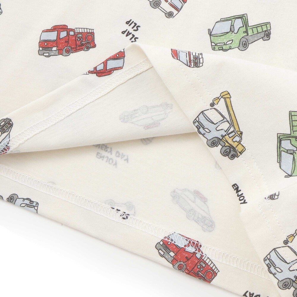 総柄プリント胸ポケット刺しゅう半袖Tシャツ(80~130cm) イエロー系 80cm