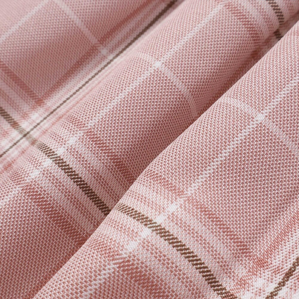 【お揃い】チェックドッキング長袖Tシャツ(80~130cm) ベージュ系 80cm