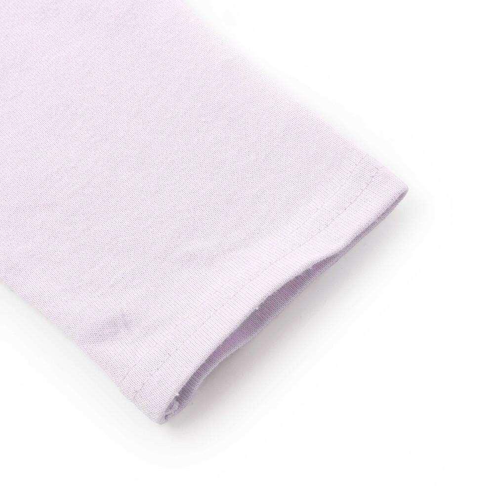 【サンリオキャラクターズxSLAPSLIP】パッチ刺しゅう肩フリル長袖Tシャツ(80~130cm) パープル 80cm