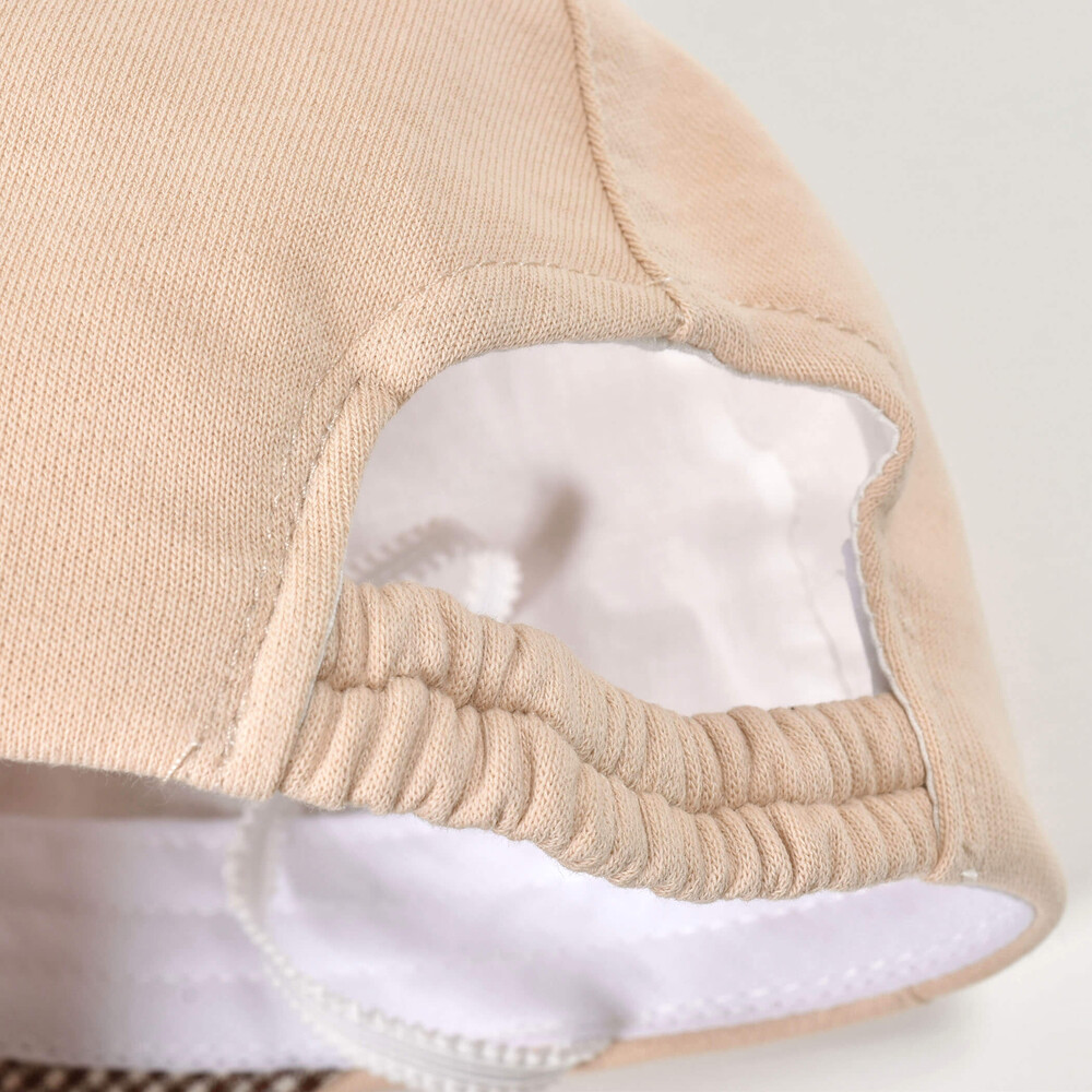 クマ恐竜立体モチーフキャップベビー(46~48cm) ネイビー(恐竜) 46cm