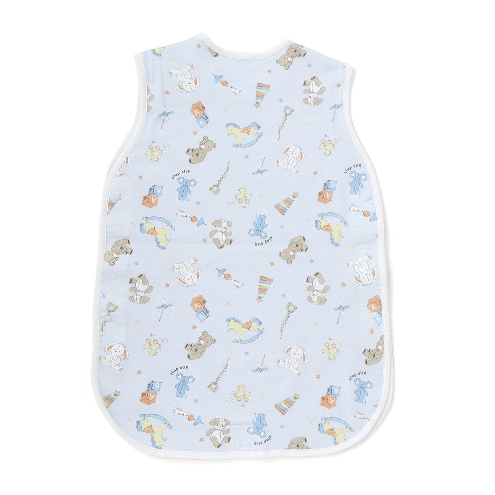 【UVカット/接触冷感/お揃い】レモンおもちゃ総柄スリーパーベビー ホワイト系 ワンサイズ