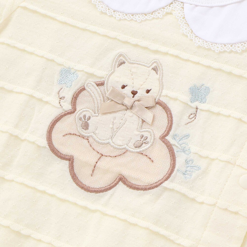 アニマルパッチレーシー天竺カバーオールベビー(70~80cm) ピンク 70cm