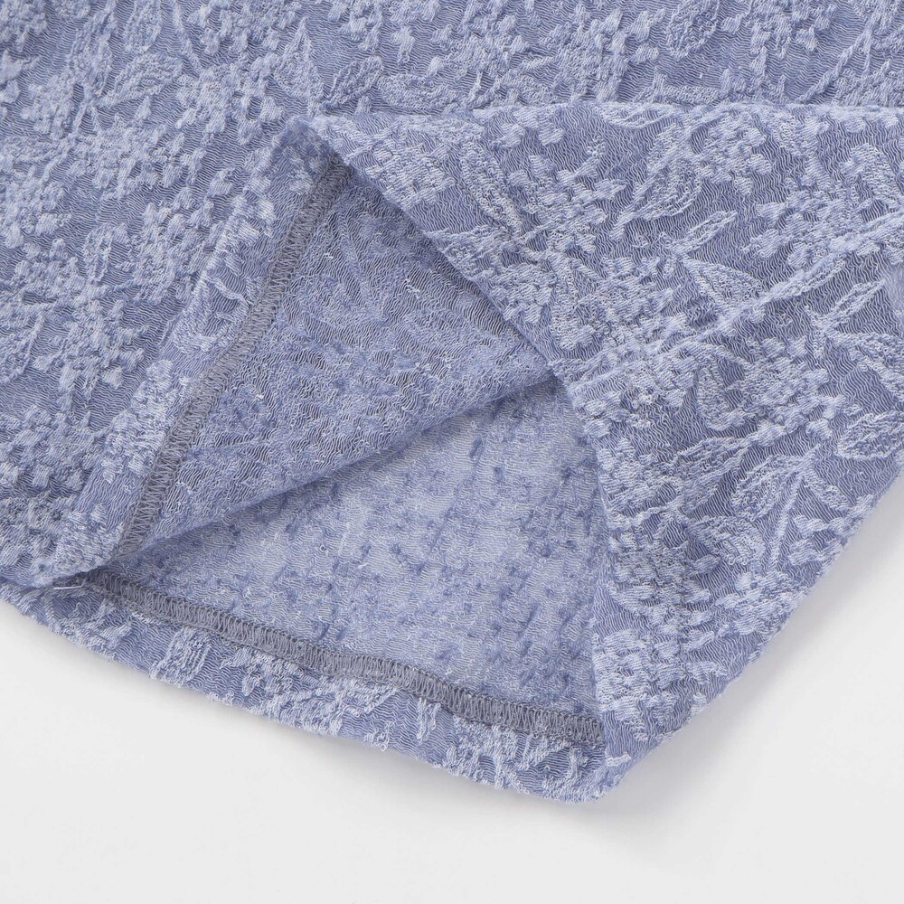 ニットレース長袖Tシャツ+半袖Tシャツセット(110~150cm) ブルー 110cm