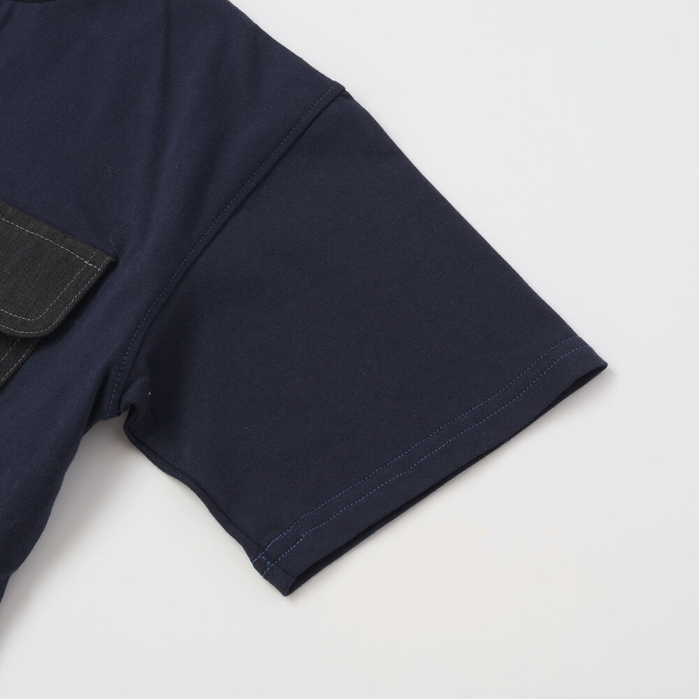 デニムポケット・ピグメントカレッジTシャツ(110~150cm) ベージュ 110cm