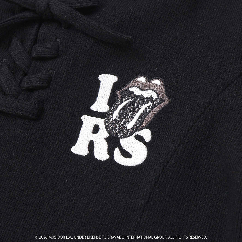【ザ・ローリング・ストーンズxNEXCHIC】編み上げリブTシャツ(110~150cm) レッド 110cm