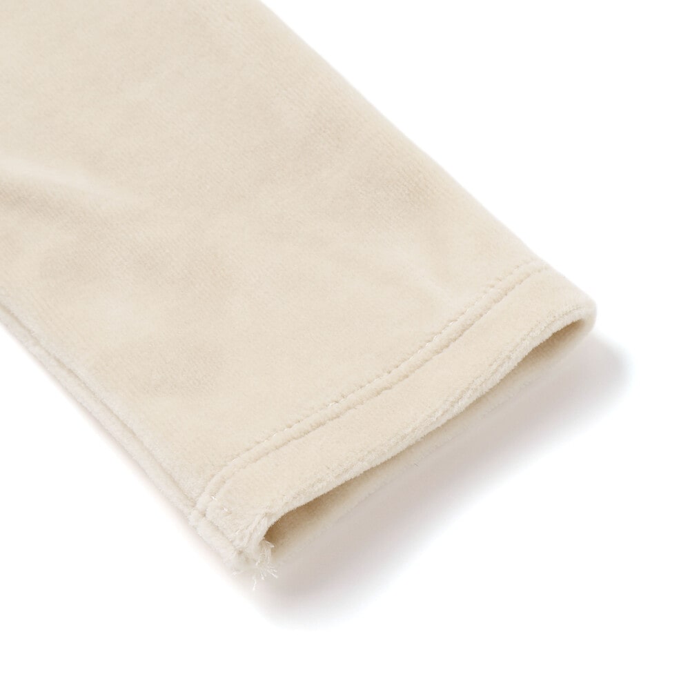 ベロア×ファンシーヤーン切り替えハイネックバルーンワンピース(90~140cm) ピンク 90cm