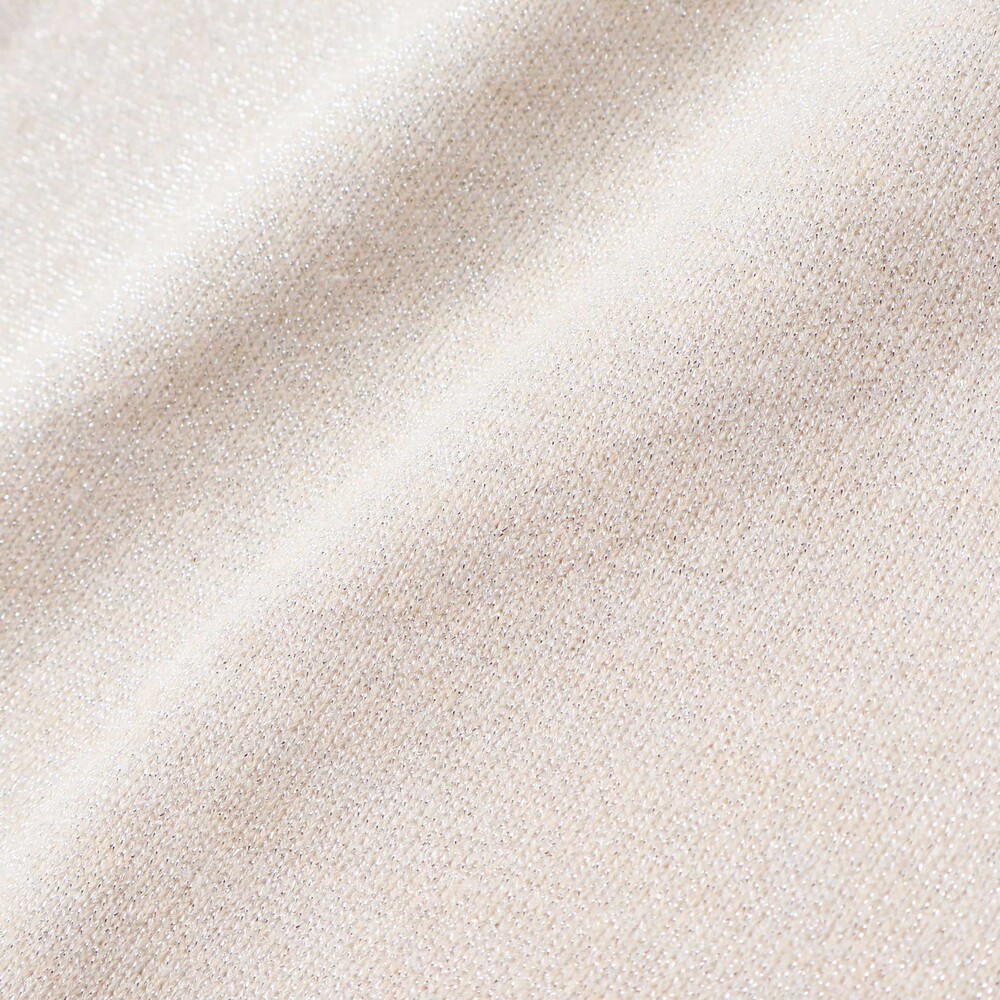 ラメニットフリルトップス+スカート セットアップ(100~140cm) ベージュ 100cm